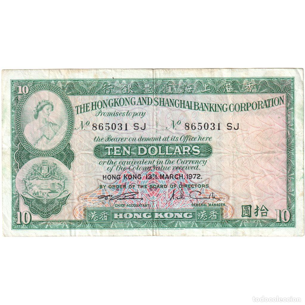 Billetes extranjeros: [#377701] Hong Kong, 10 Dollars, 1972-03-13, BC