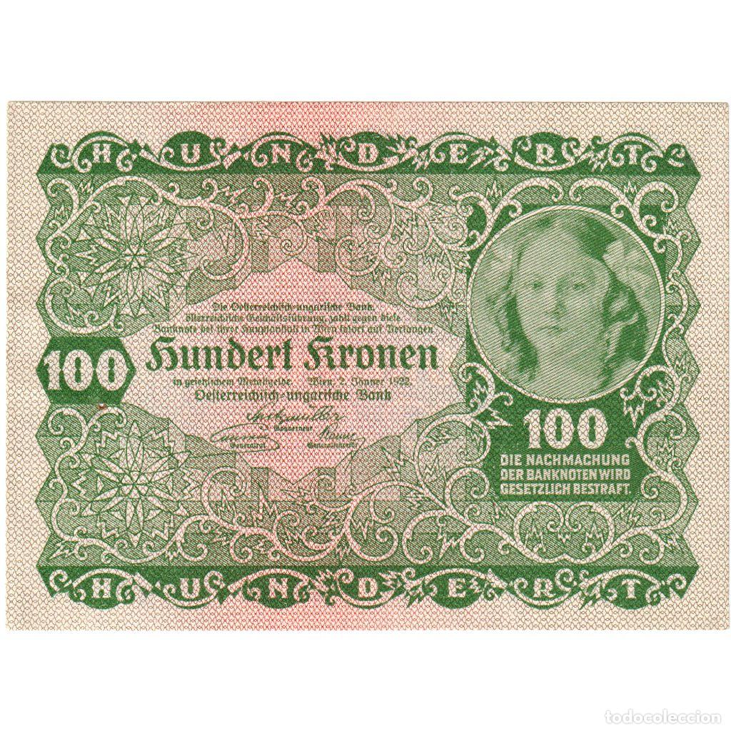Billetes extranjeros: [#1233909] Austria, 100 Kronen, 1922-01-02, SC