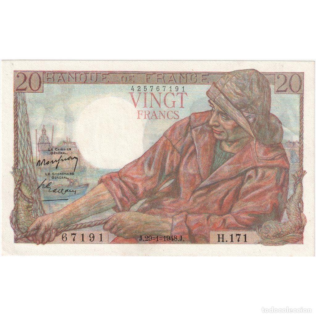 Billetes extranjeros: [#377734] Francia, 20 Francs, P&ecirc;cheur, 1948-01-29, H.171, SC