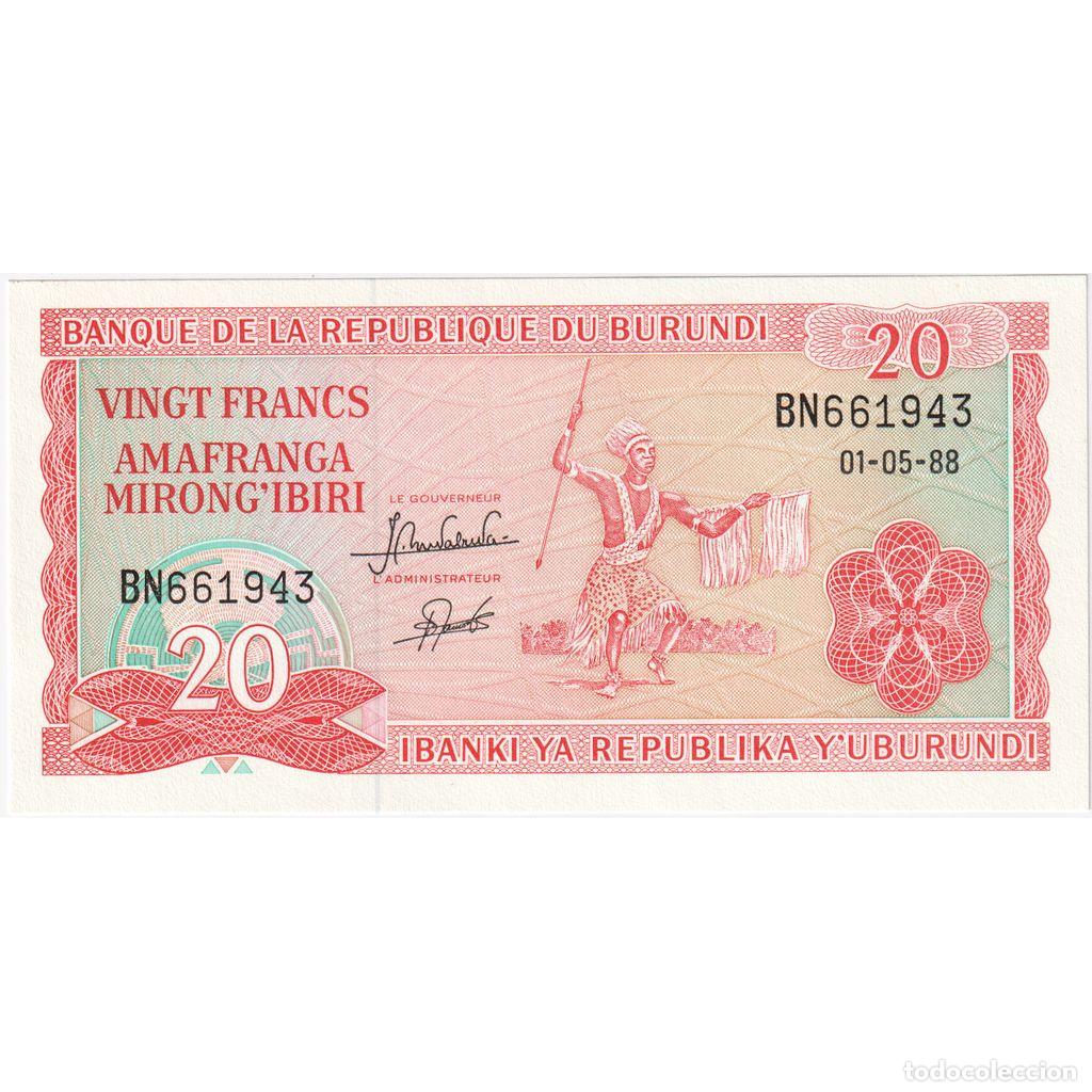 Billetes extranjeros: [#1233913] Billete, 20 Francs, Burundi, KM:27d, 2007-11-01, UNC