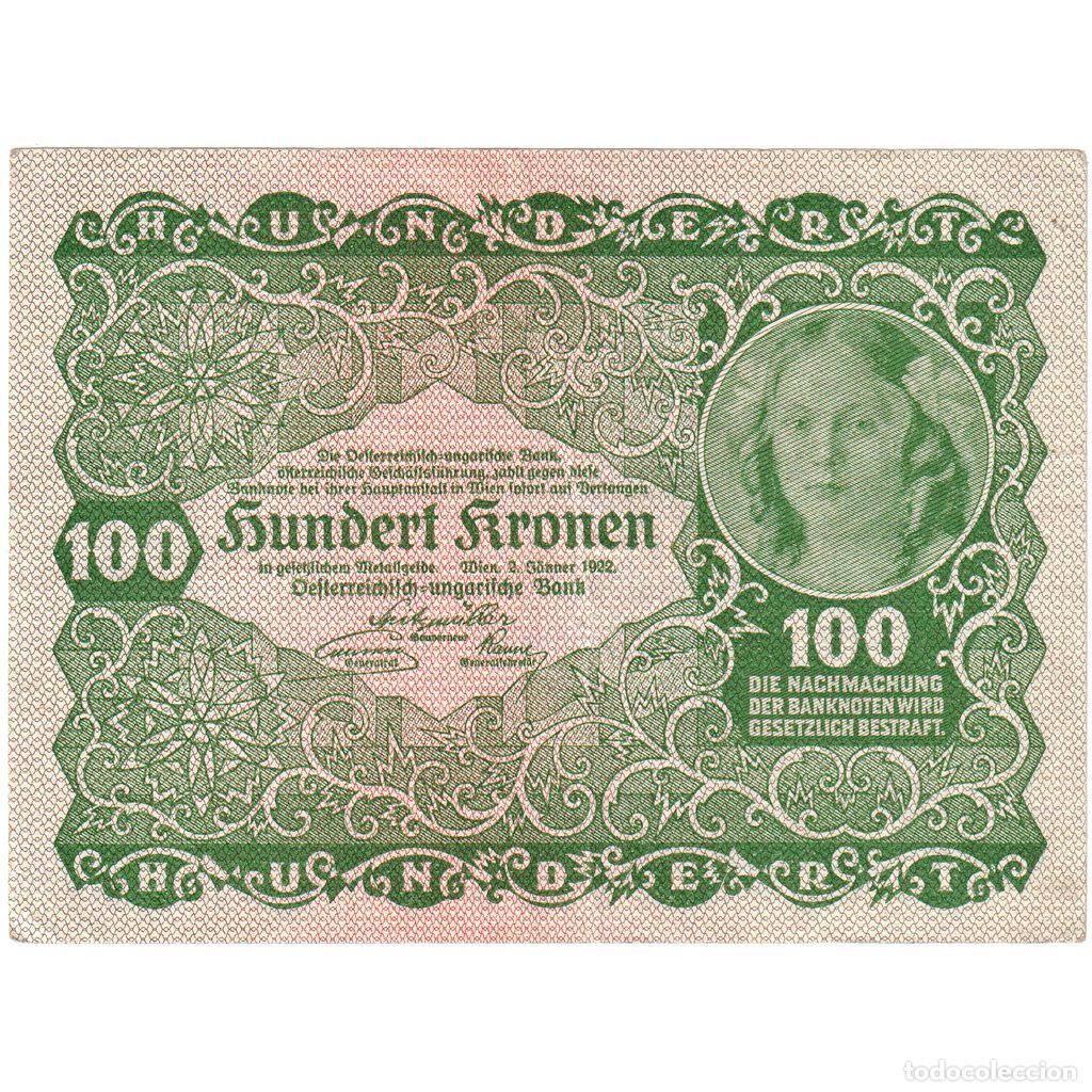 Billetes extranjeros: [#1233929] Austria, 100 Kronen, 1922-01-02, EBC