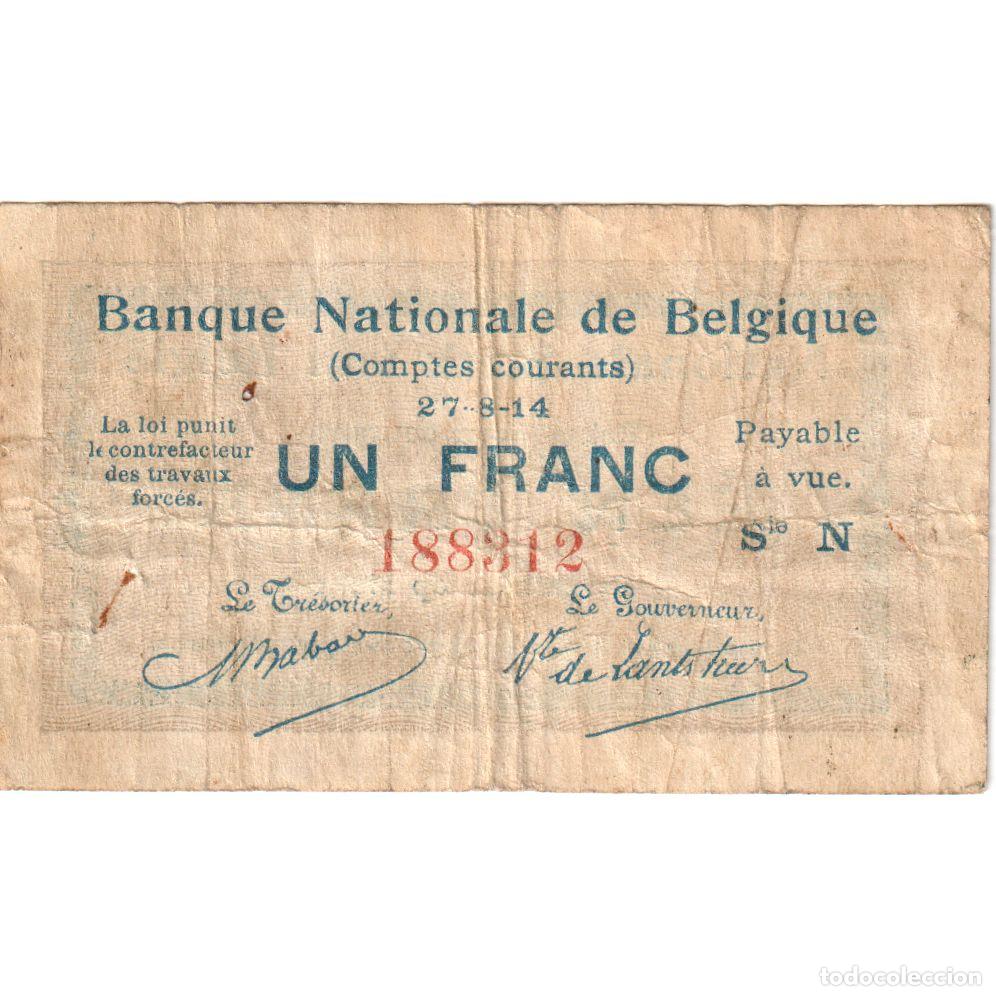 Billetes extranjeros: [#377769] B&eacute;lgica, 1 Franc, 1914-08-27, MBC