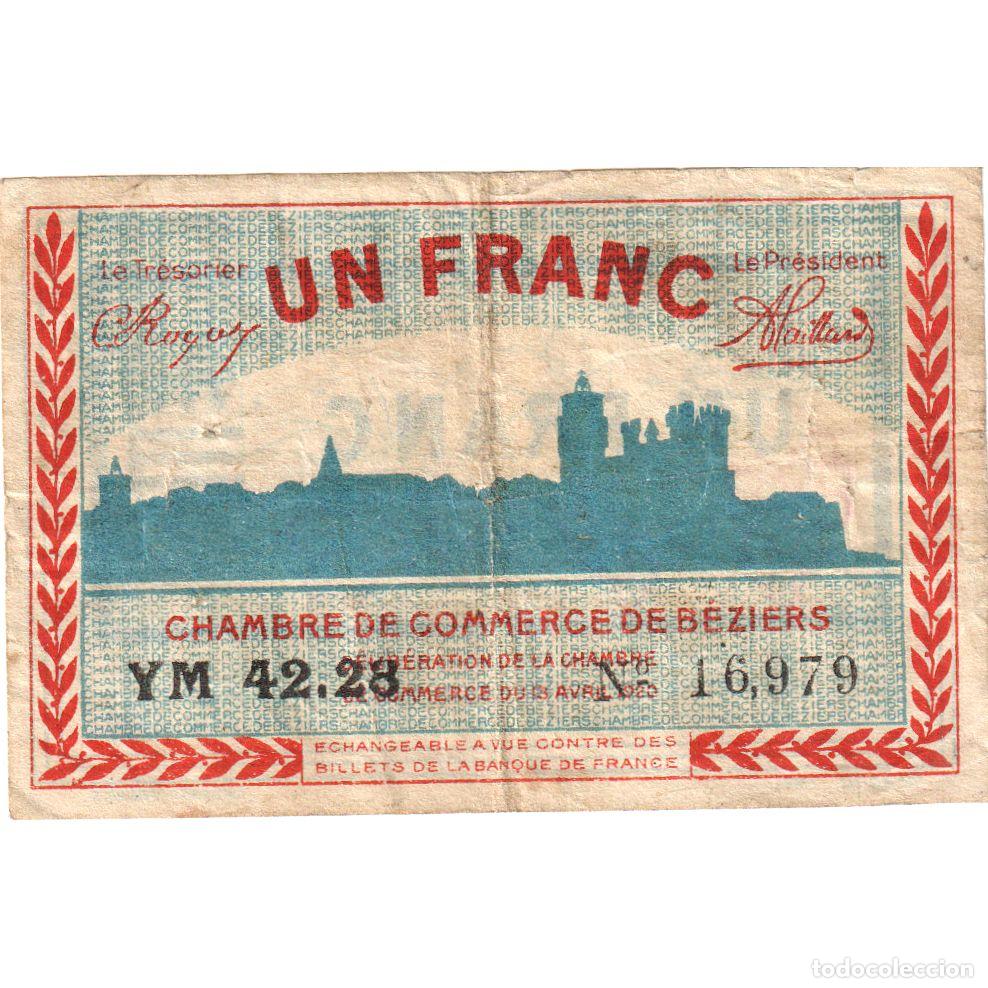 Billetes extranjeros: [#377773] Francia, 1 Franc, 1918-1921, YM42.28, MBC