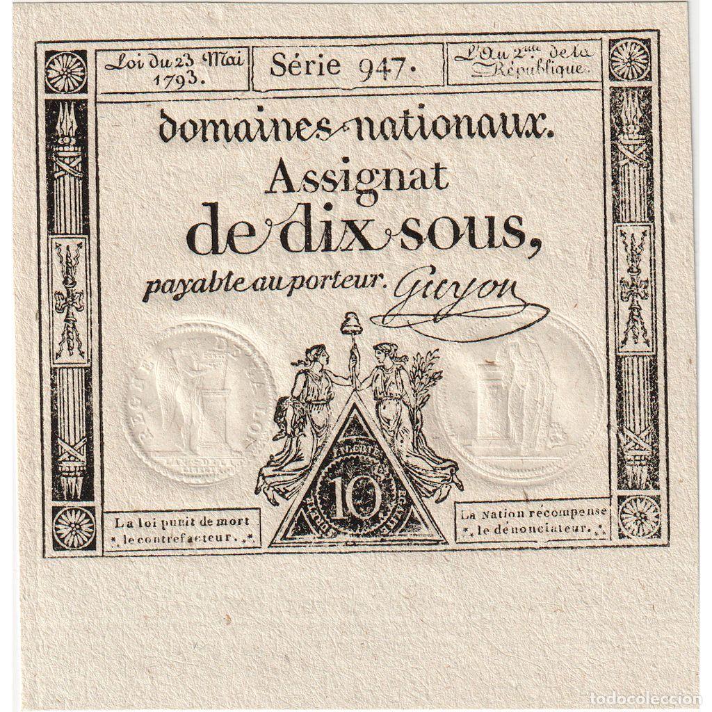 Billetes extranjeros: [#377787] Francia, 10 Sous, 1793-05-23, 947, SC