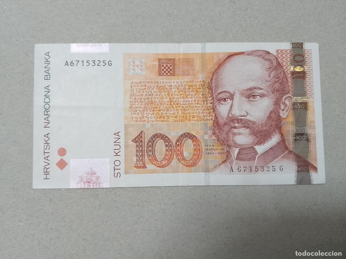 Billetes extranjeros: Billete Croacia, 100 kuna, a&ntilde;o 2002
