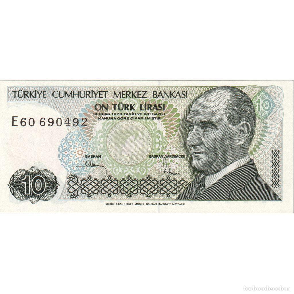 Billetes extranjeros: [#1233941] Billete, 10 Lira, L.1970, Turqu&iacute;a, 1970-01-26, KM:192, UNC