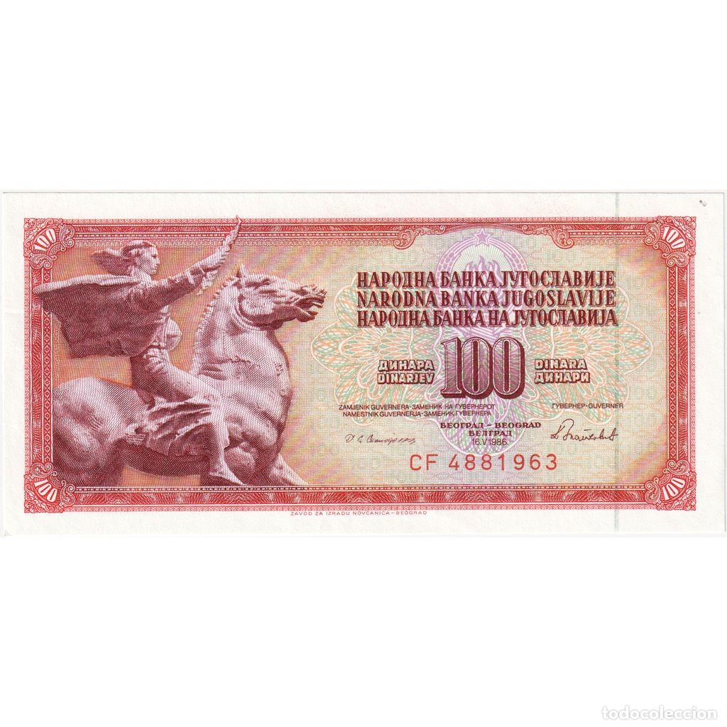Billetes extranjeros: [#1233948] Billete, 100 Dinara, Yugoslavia, 1986-05-16, KM:90c, UNC