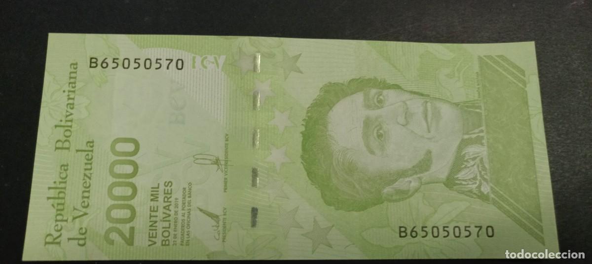 Billetes extranjeros: VENEZUELA 20000 BOLIVARES 2019 S/C P=110