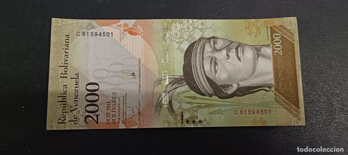 Billetes extranjeros: VENEZUELA 2000 BOLIVARES 2016 MBC P=96