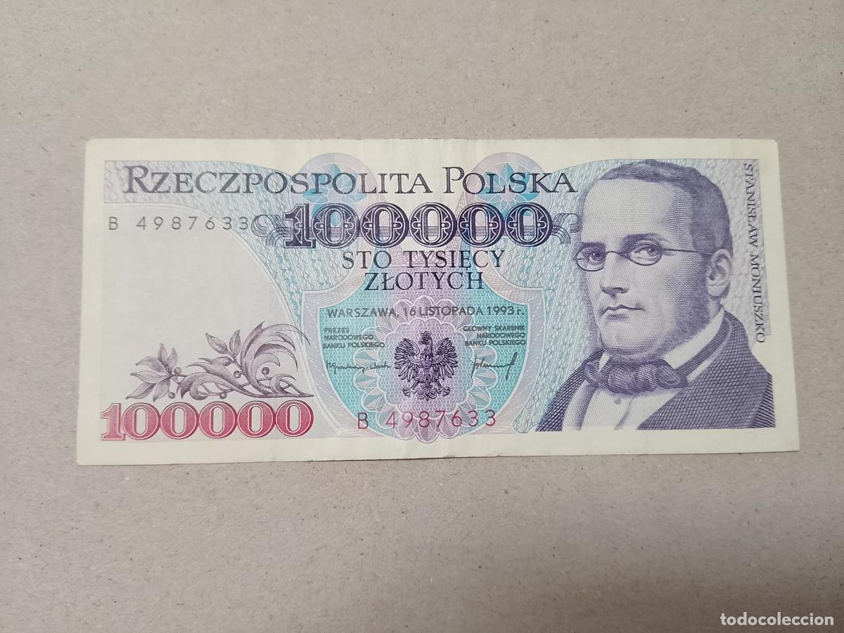 Billetes extranjeros: Billete Polonia 100000 zlotych, a&ntilde;o 1993