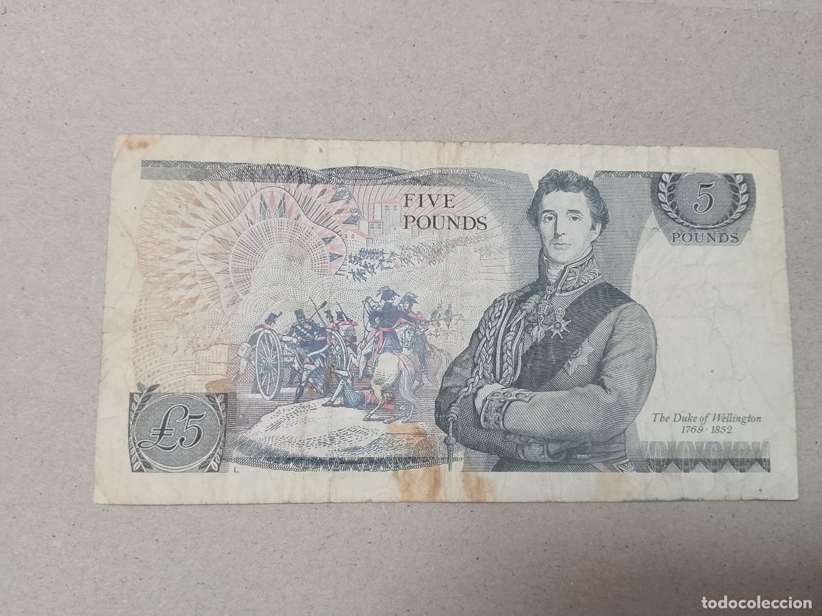 Billetes extranjeros: Billete Inglaterra, 5 Libras, a&ntilde;o 1971