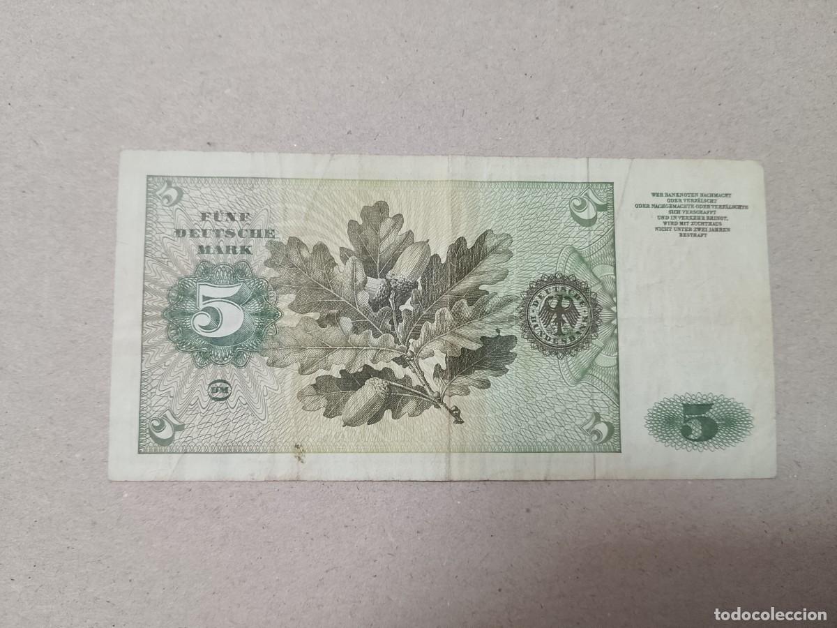 Billetes extranjeros: Billete Alemania, 5 Mark, a&ntilde;o 1960, serie A