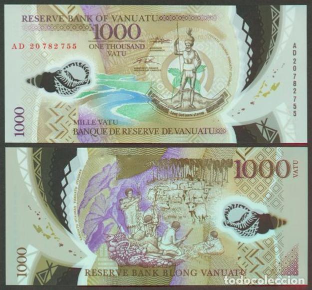 Billetes extranjeros: VANUATU. 1000 vatu 2020. S/C. Polimero.