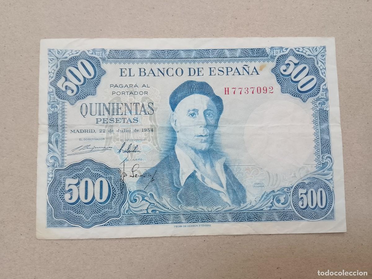 Billetes extranjeros: Billete 500 pesetas 1954