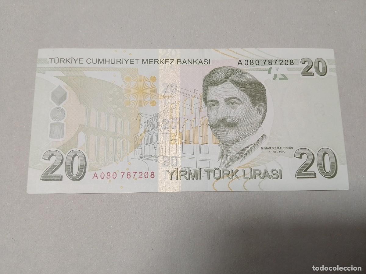 Billetes extranjeros: Billete Turqu&iacute;a, 20 T&uuml;rk Lirası, a&ntilde;o 1970, serie A, UNC