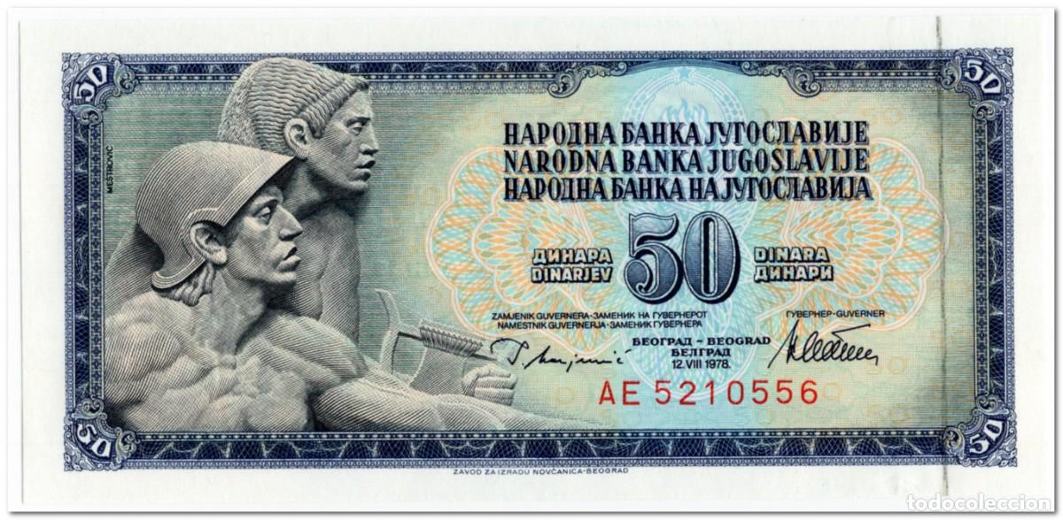 Billetes extranjeros: YUGOSLAVIA,50 DINARA,1978,P.89a,UNC