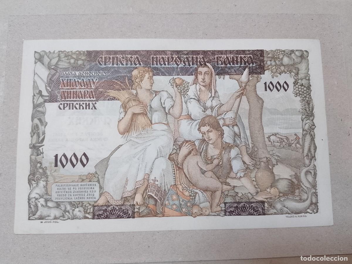 Billetes extranjeros: Billete Serbia, 1000 dinara, a&ntilde;o 1941, aUNC