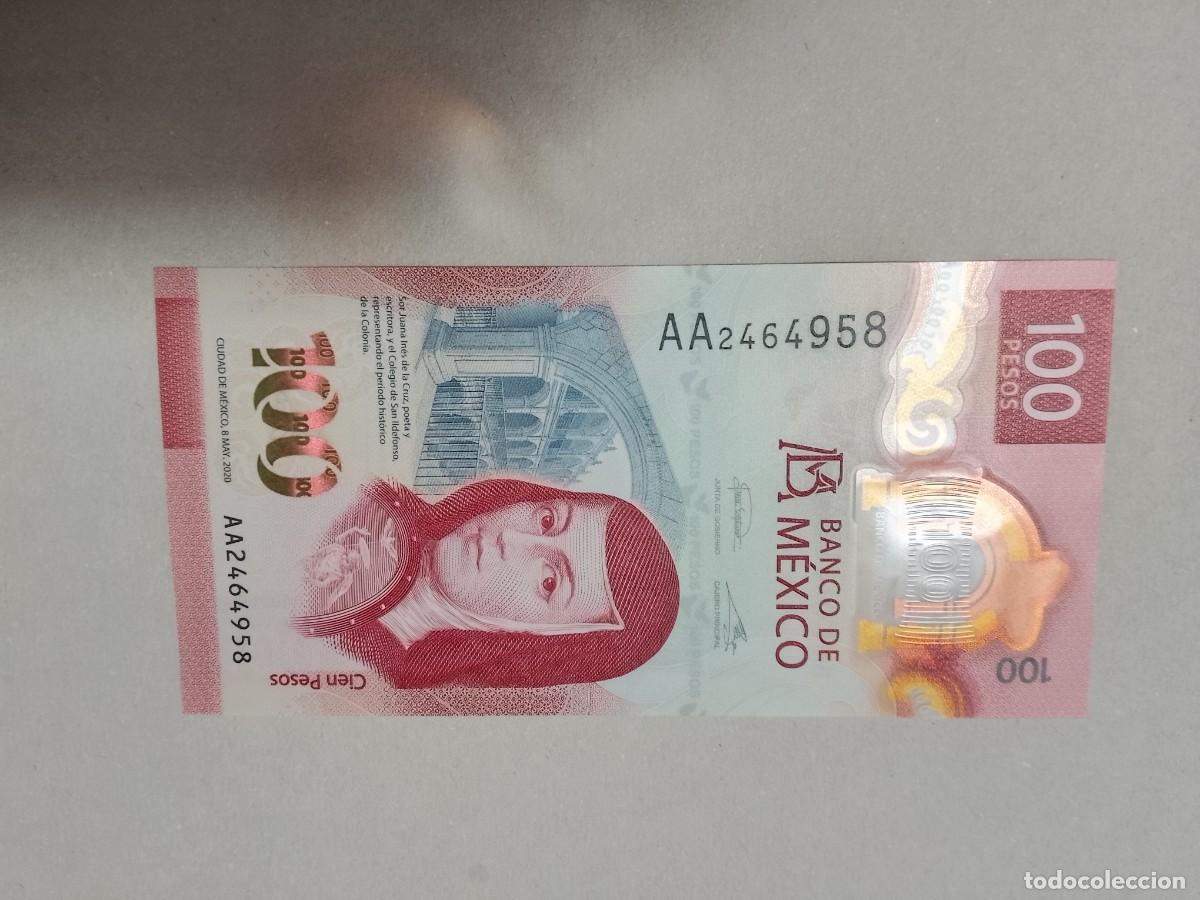 Notas Internacionais: Billete M&eacute;xico, 100 pesos, a&ntilde;o 2020, conmemorativo, serie AA, UNC