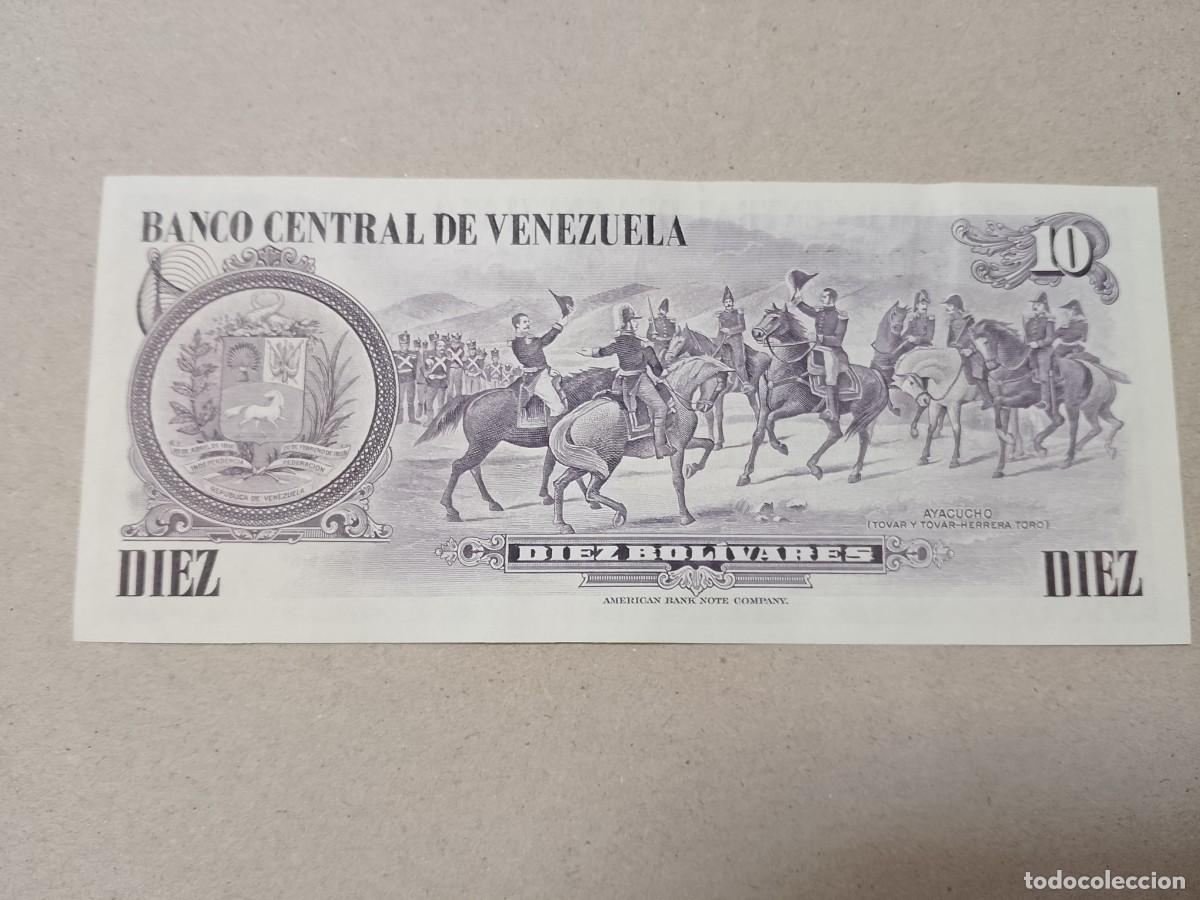 Billetes extranjeros: Billete Venezuela, 10 bolivares, a&ntilde;o 1980, serie A, aUNC