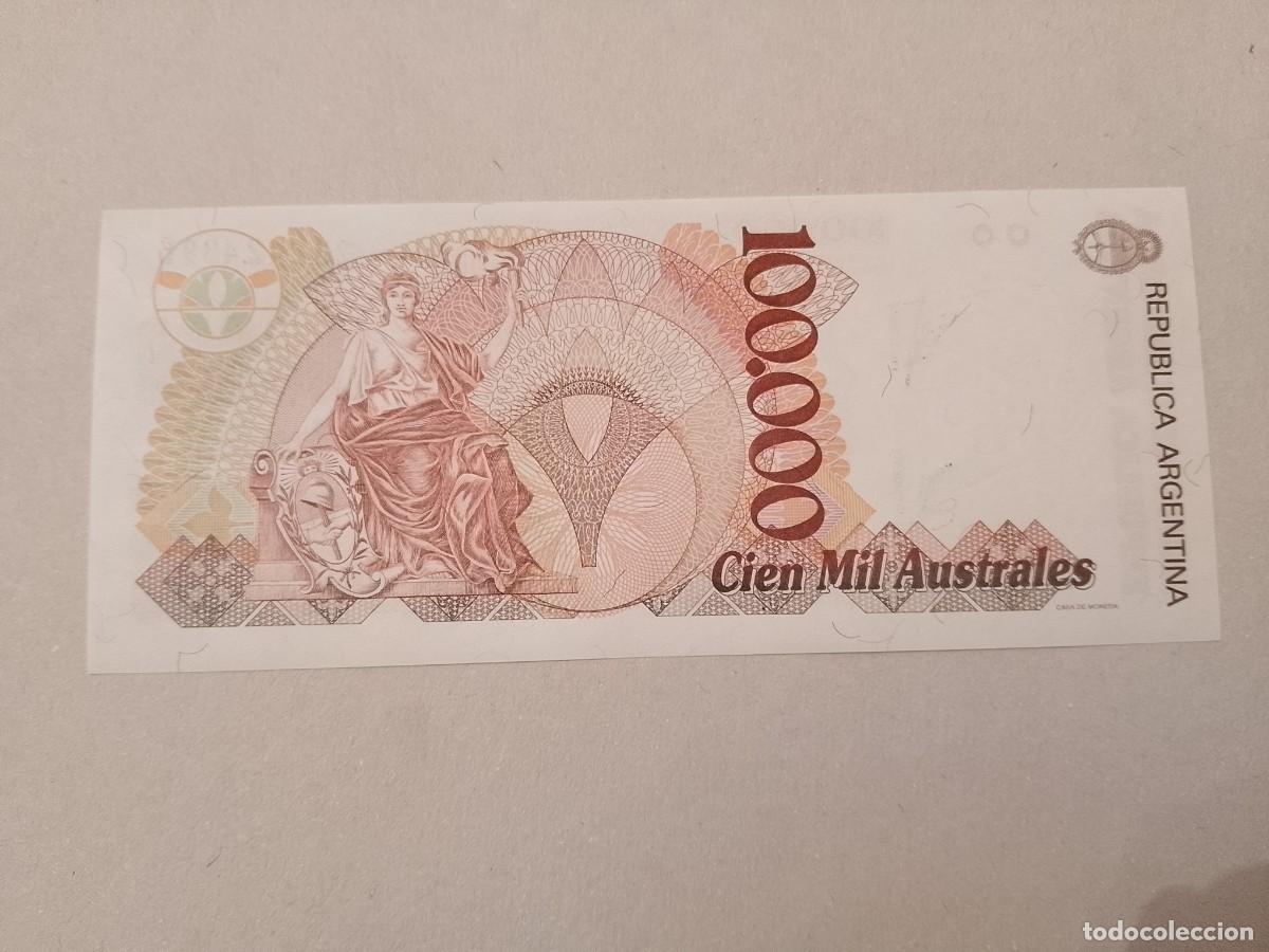 Billetes extranjeros: Billete Argentina, 100000 Australes, a&ntilde;o 1990, UNC