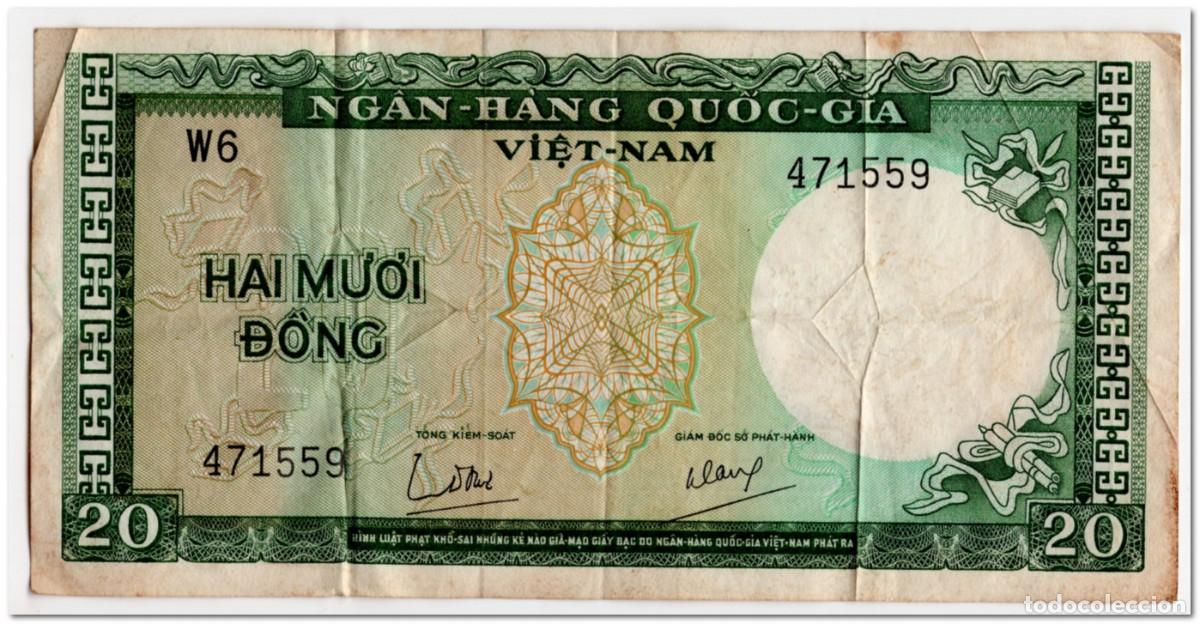 Billetes extranjeros: SOUTH VIETNAM,20 DONG,1964,P.16,FINE