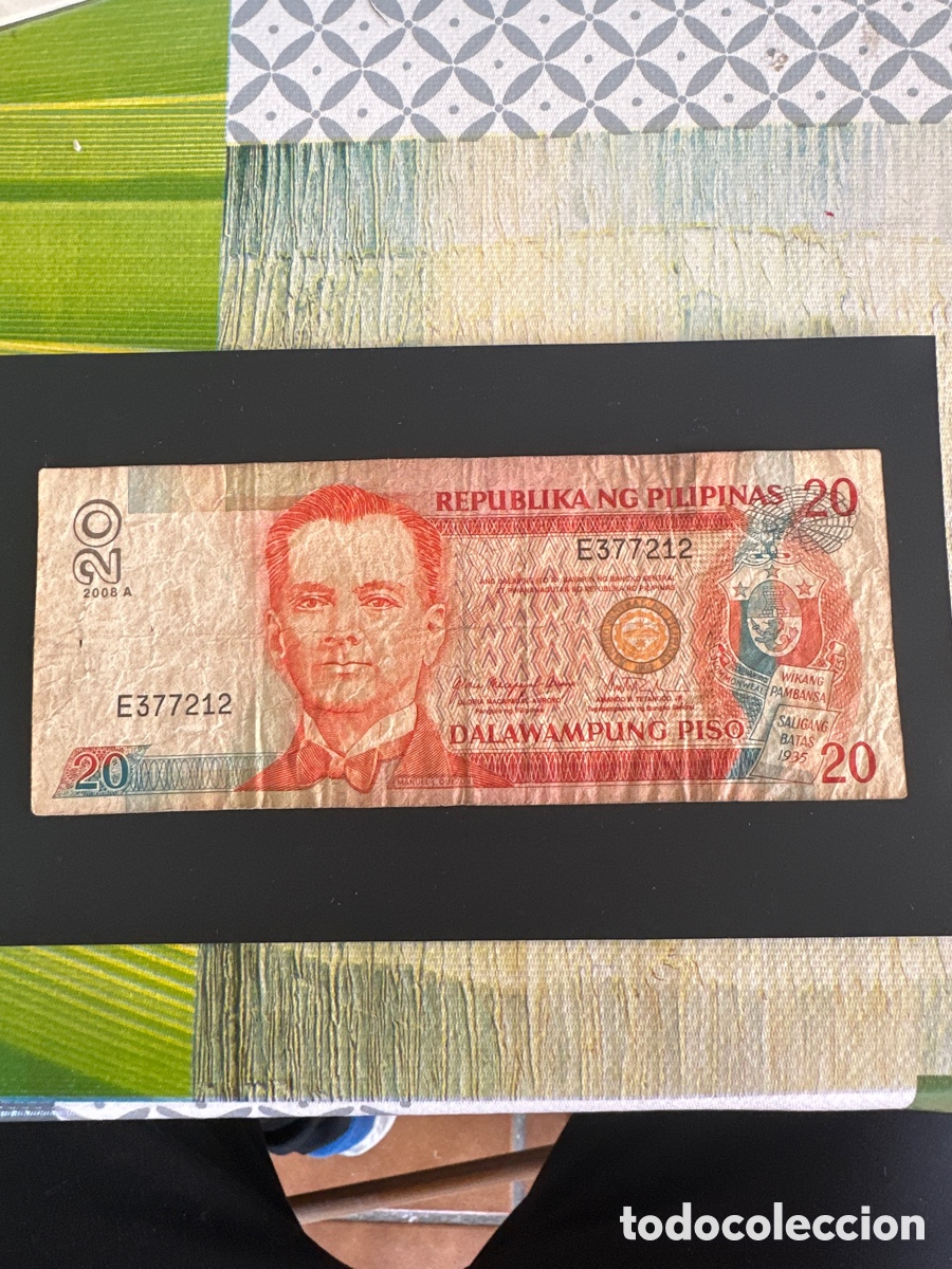 Billetes extranjeros: Billete de Filipinas de 20 piso a&ntilde;o 2008