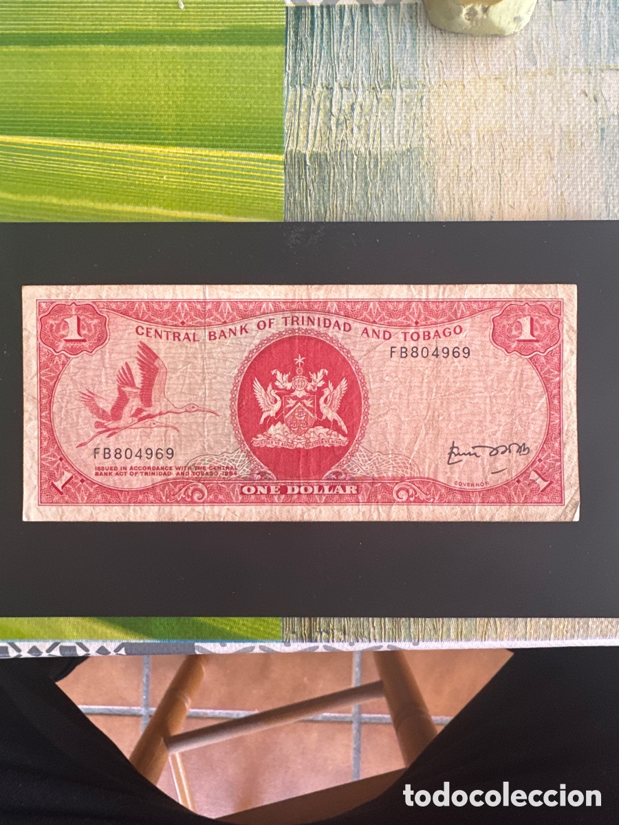 Billetes extranjeros: Billete de Trinidad y Tobago 1 dollar 1964