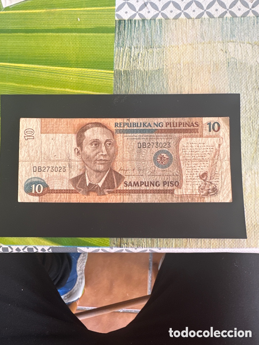 Billetes extranjeros: Billete de Filipinas de 10 piso a&ntilde;o 1985