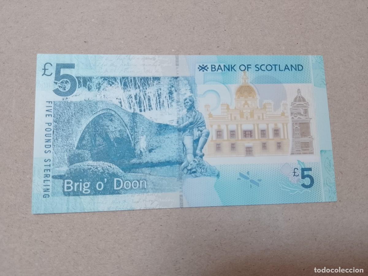Billetes extranjeros: Billete Escocia, 5 libras, a&ntilde;o 2016, UNC