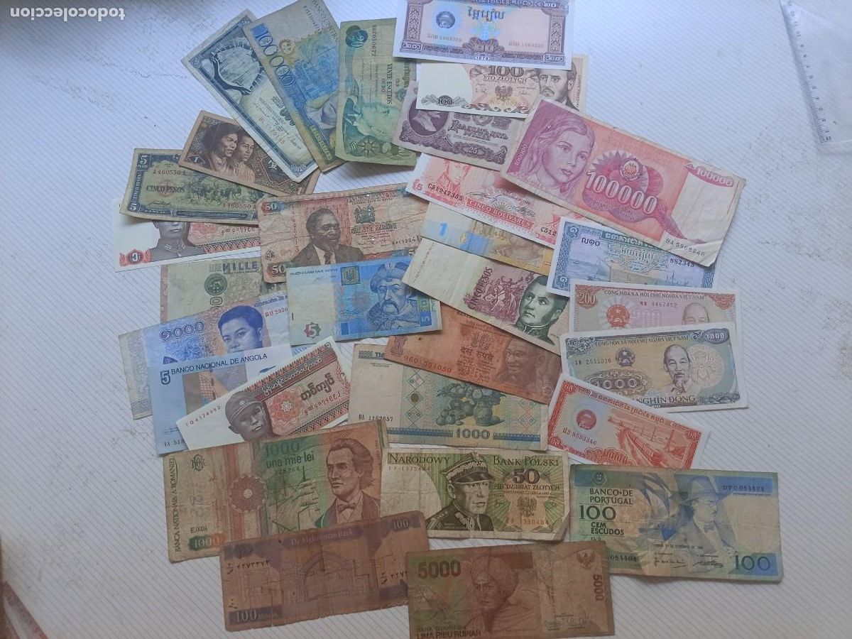 Billetes extranjeros: 30 billetes mundiales diferentes