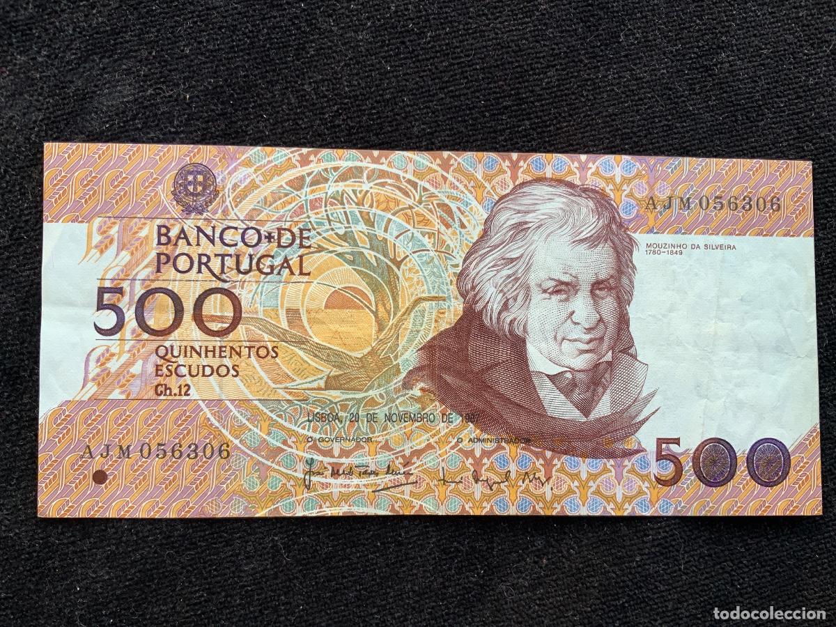 International Banknotes: Billete 500 escudos 1987, portugal.
