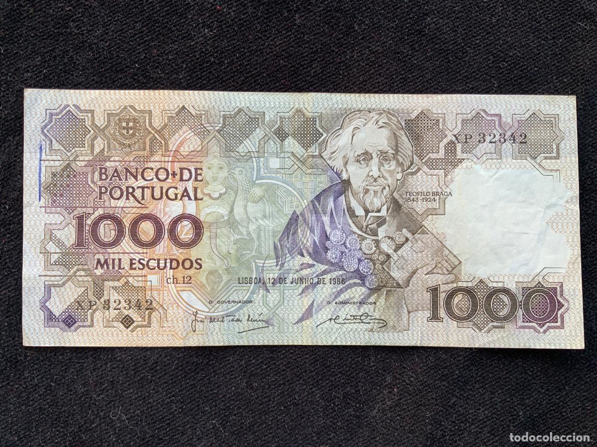 International Banknotes: Billete 1000 escudos 1986 , portugal.