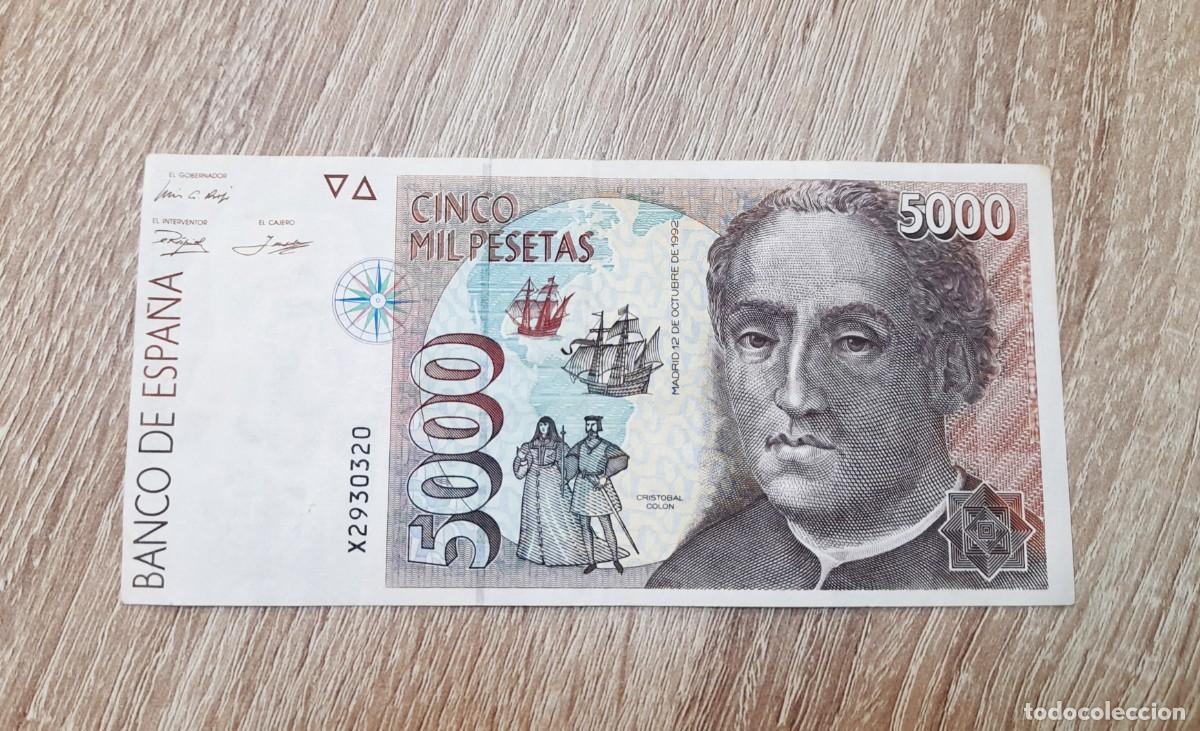 Billetes extranjeros: Billete de 5000 Pesetas 1992