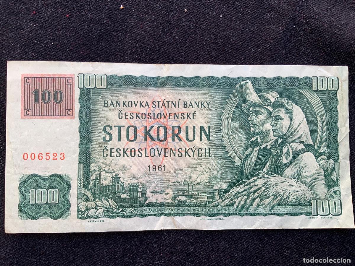 Billetes extranjeros: 100 coronas 1961, checoslovaquia. Sto korun ceskoslovenskych.