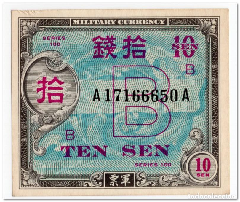 Billetes extranjeros: JAPAN,10 SEN,1945,P.63,XF