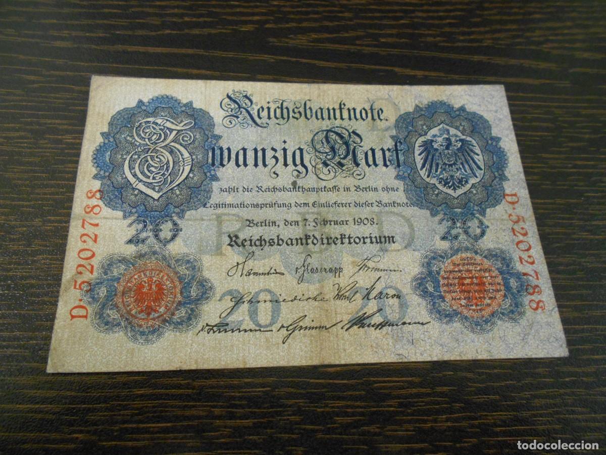Billetes extranjeros: ALEMANIA-BILLETE-PICK 31-20 MARCOS-1908-BC
