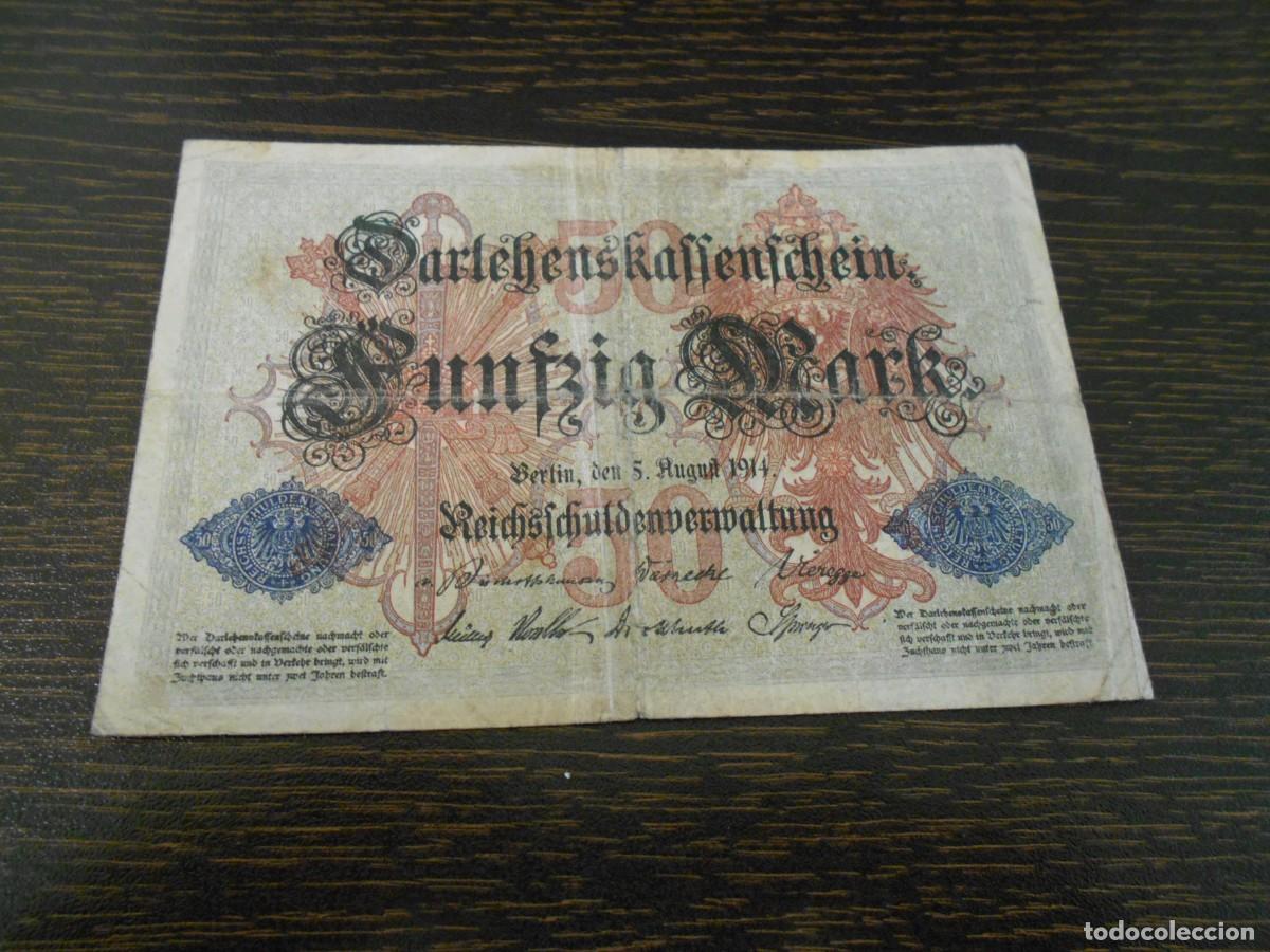Billetes extranjeros: ALEMANIA-BILLETE-PICK 49b-50 MARCOS-1914-RC