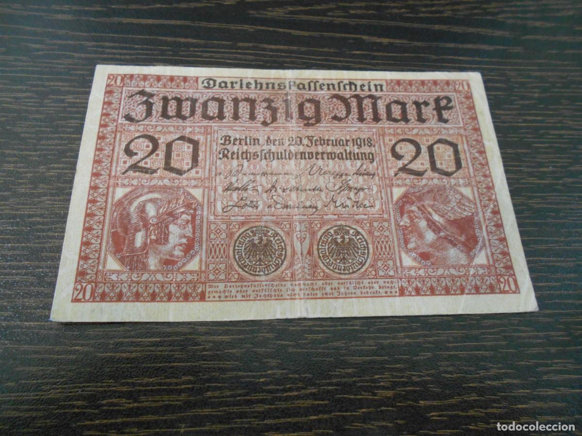 Billetes extranjeros: ALEMANIA-BILLETE-PICK 57-20 MARCOS-1918-BC