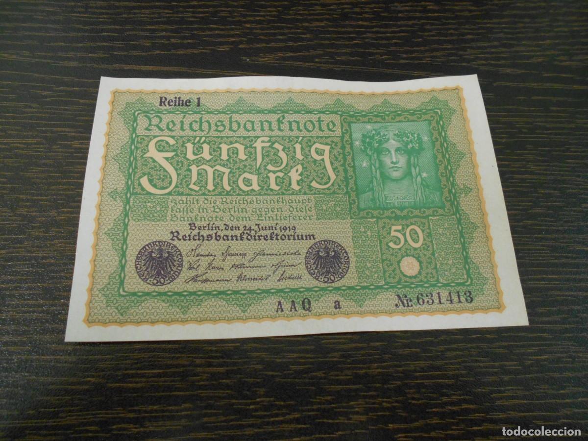 Billetes extranjeros: ALEMANIA-BILLETE-PICK 66-50 MARCOS-1919-SC
