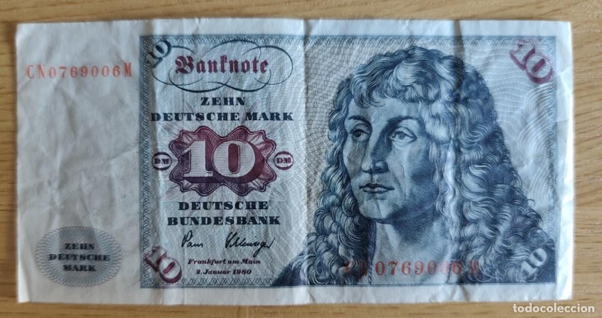 Billetes extranjeros: BILLETE DE 10 MARCOS ALEMANES - ZEHN DEUTSCHE MARK - 1980