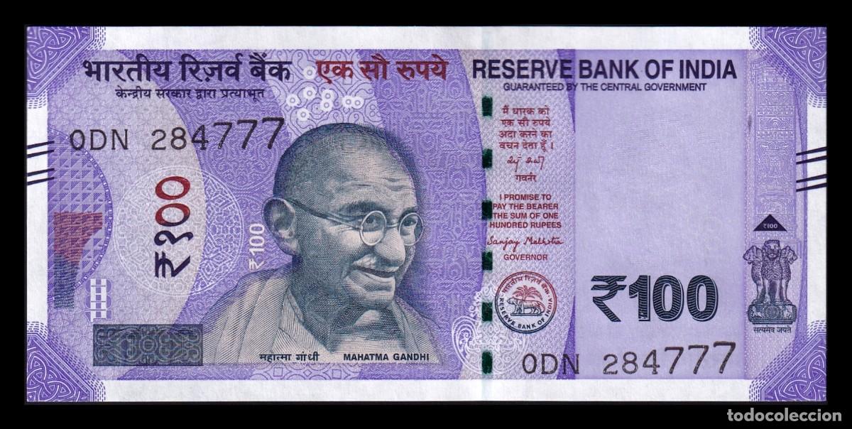 Billetes extranjeros: India 100 Rupias Gandhi 2025 Pick 112z Nuevo Sin Letra Sc Unc
