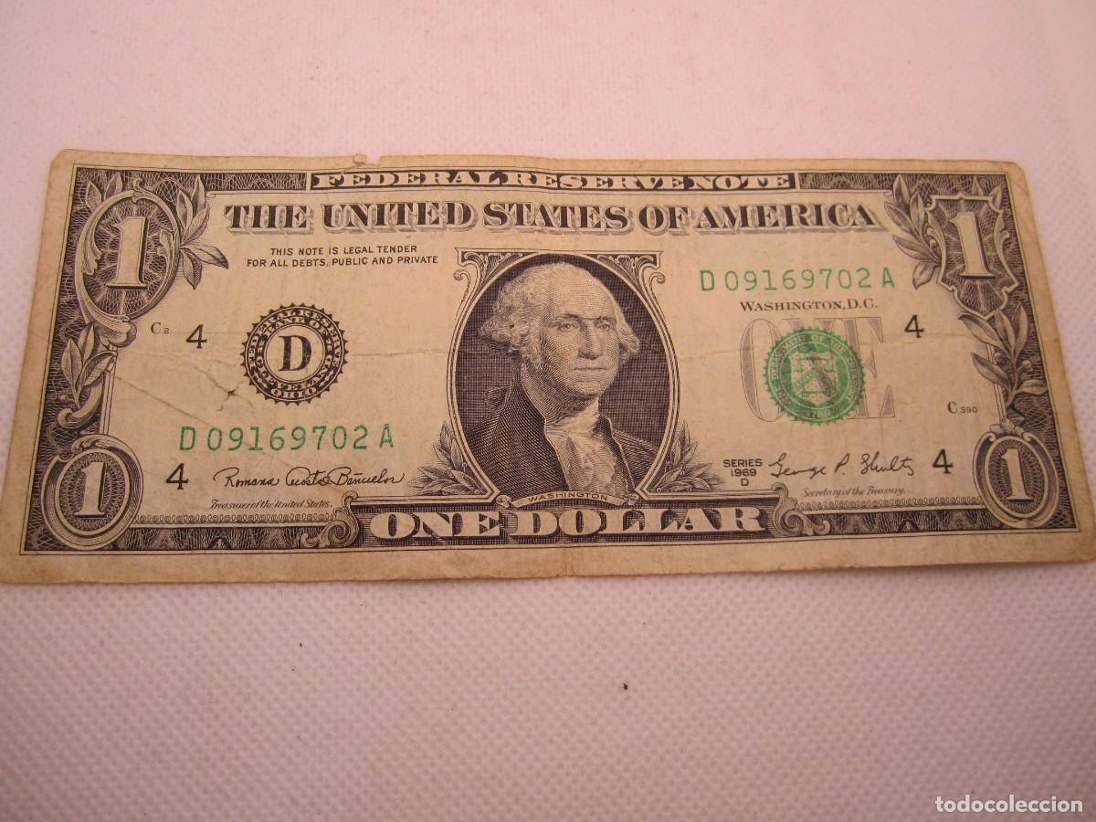Billetes extranjeros: billete one dollar 1969 the united states of america