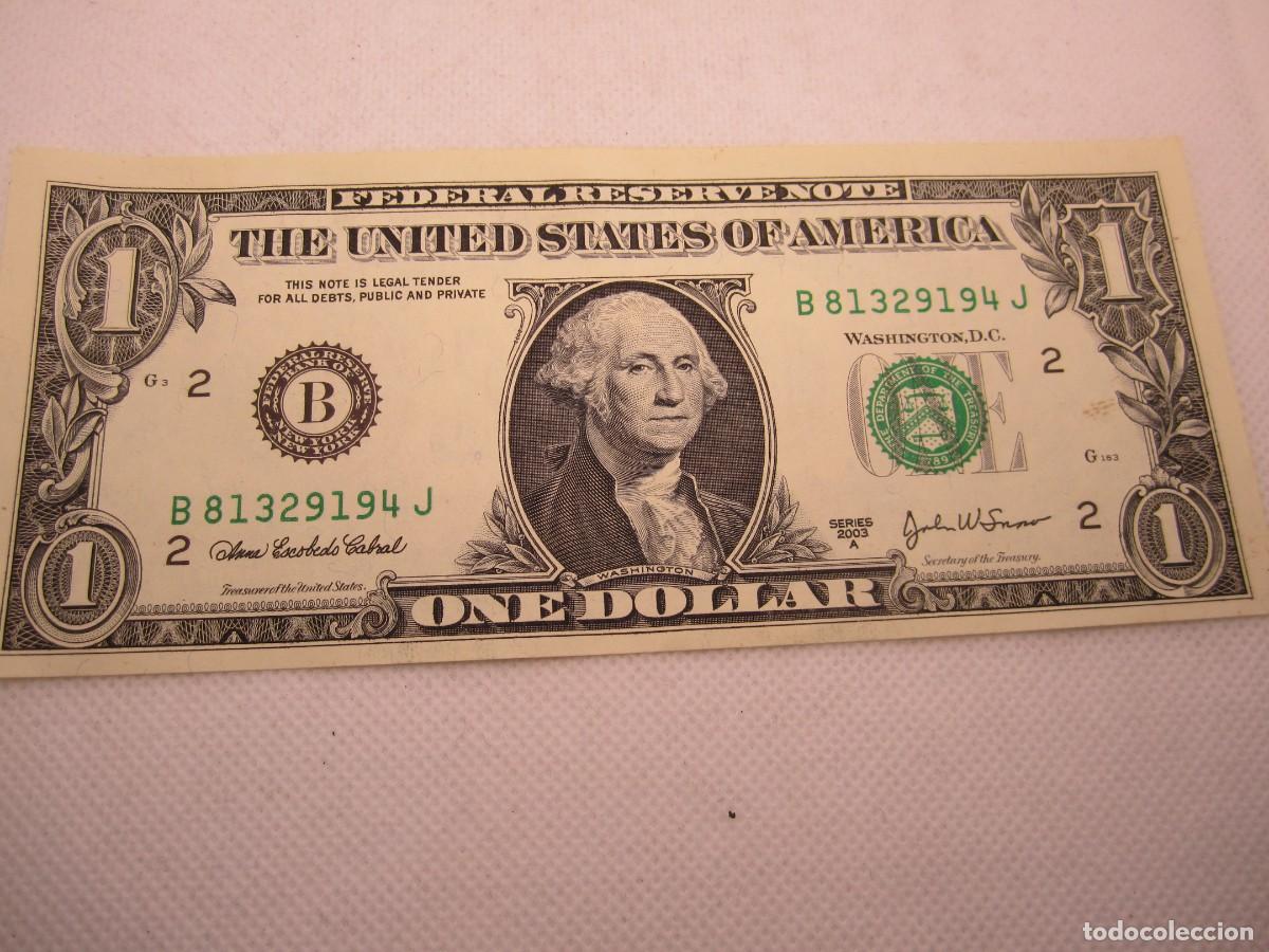 Billetes extranjeros: billete one dollar 2003 the united states of america