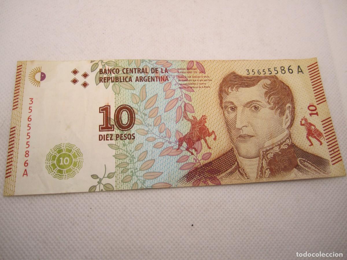 Billetes extranjeros: billete 10 pesos argentina - Foto 1