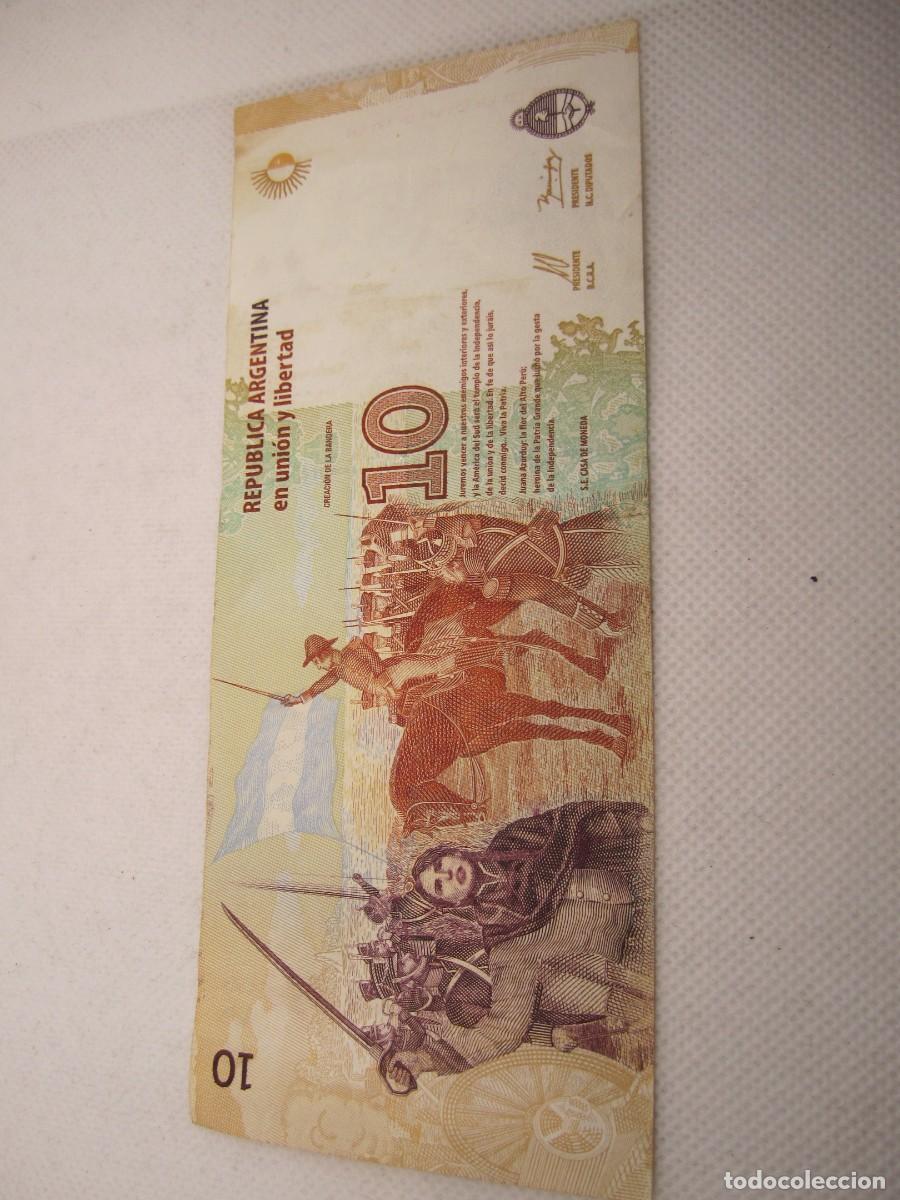 Billetes extranjeros: billete 10 pesos argentina - Foto 2