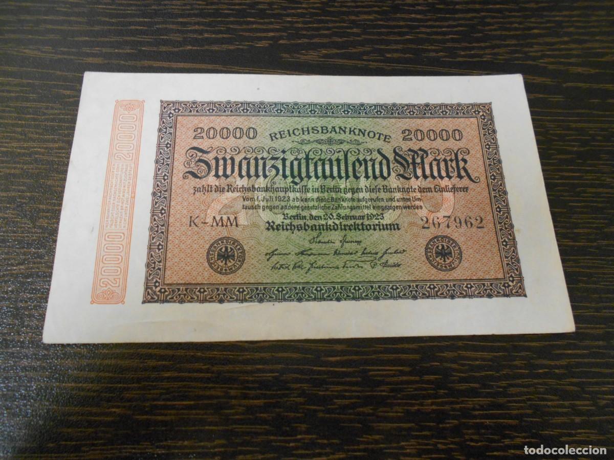 Billetes extranjeros: ALEMANIA-BILLETE-PICK 85a-20.000 MARCOS-1923-MBC