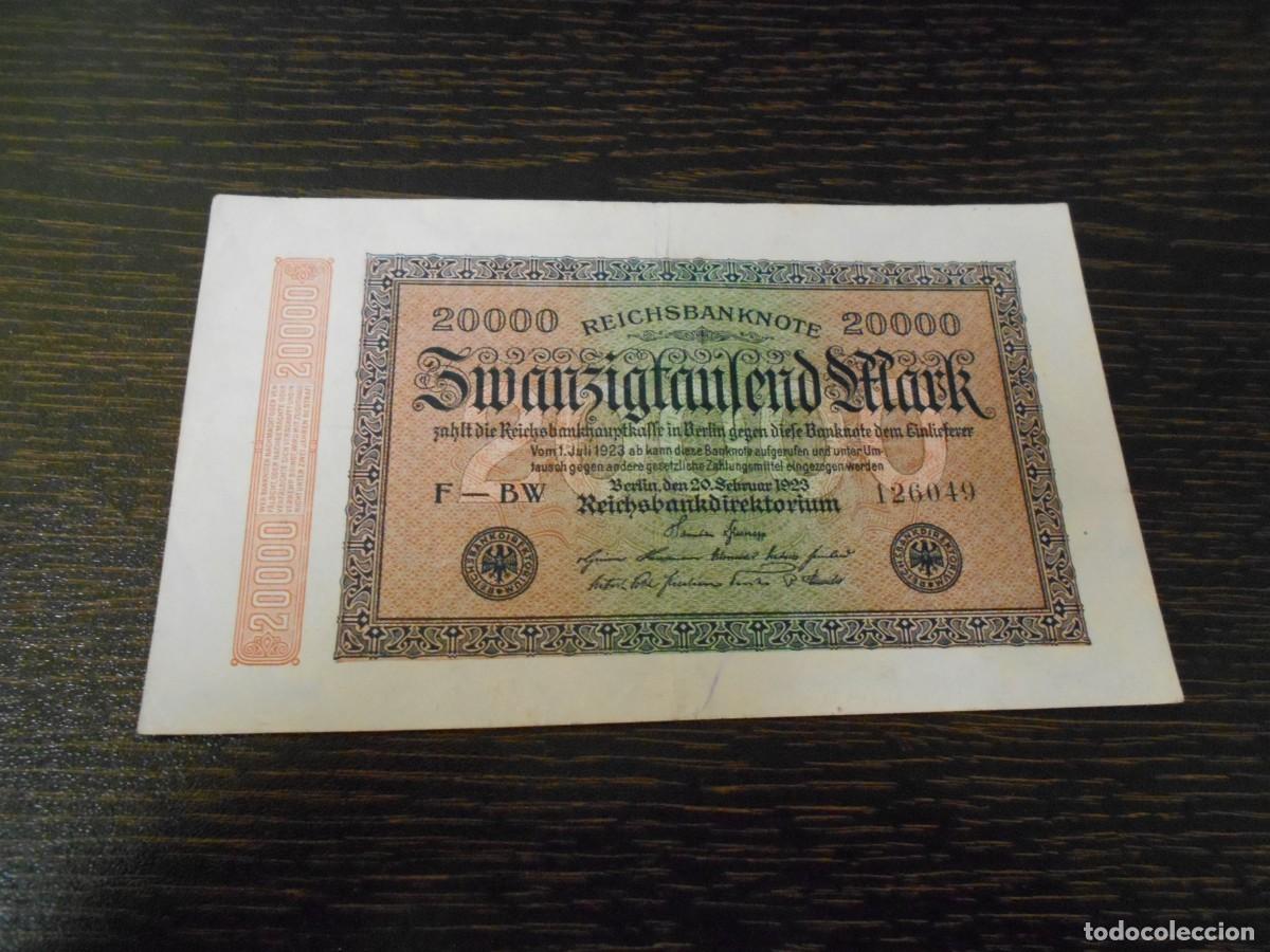 Billetes extranjeros: ALEMANIA-BILLETE-PICK 85b-20.000 MARCOS-1923-BC