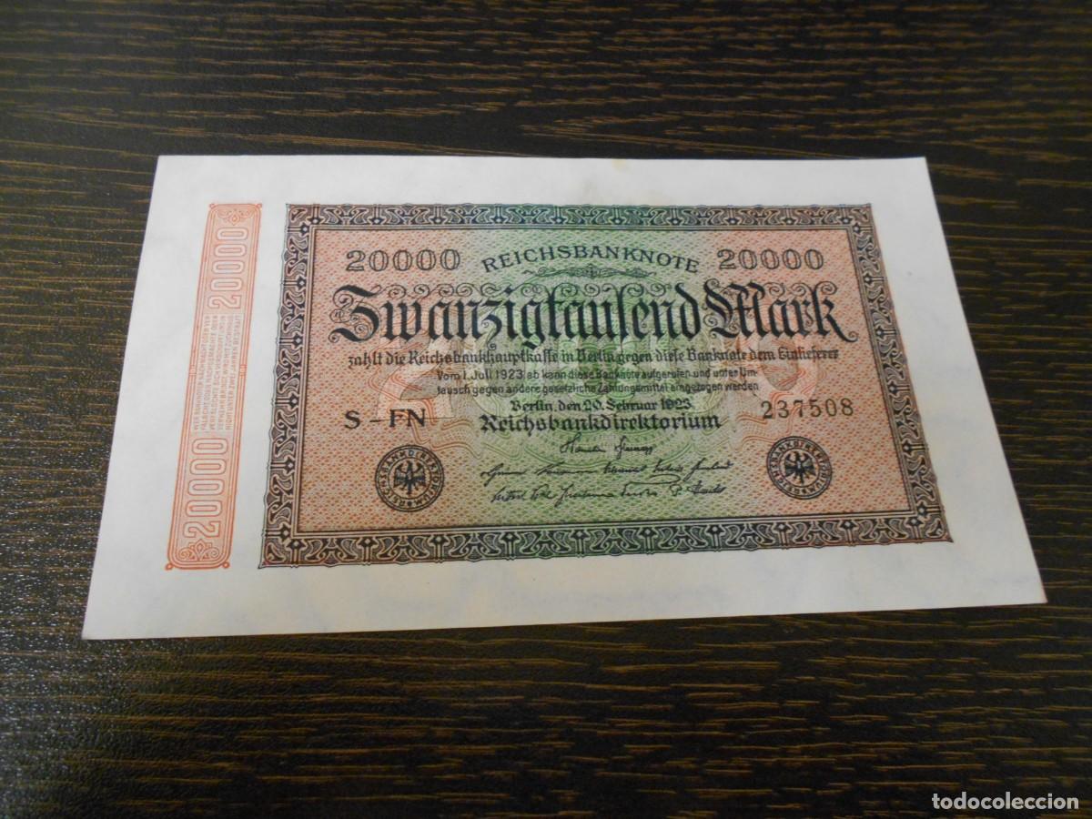 Billetes extranjeros: ALEMANIA-BILLETE-PICK 85b-20.000 MARCOS-1923-EBC