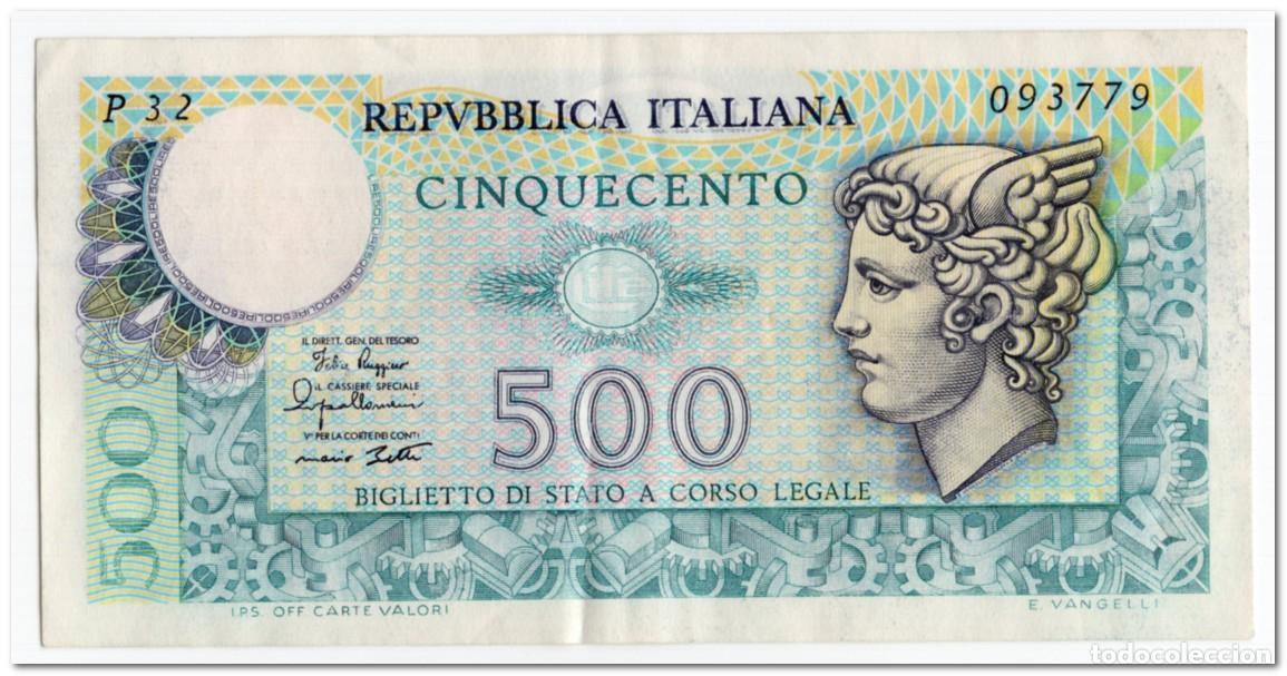 Billetes extranjeros: ITALY,500 LIRE,1979,P.94,VF+
