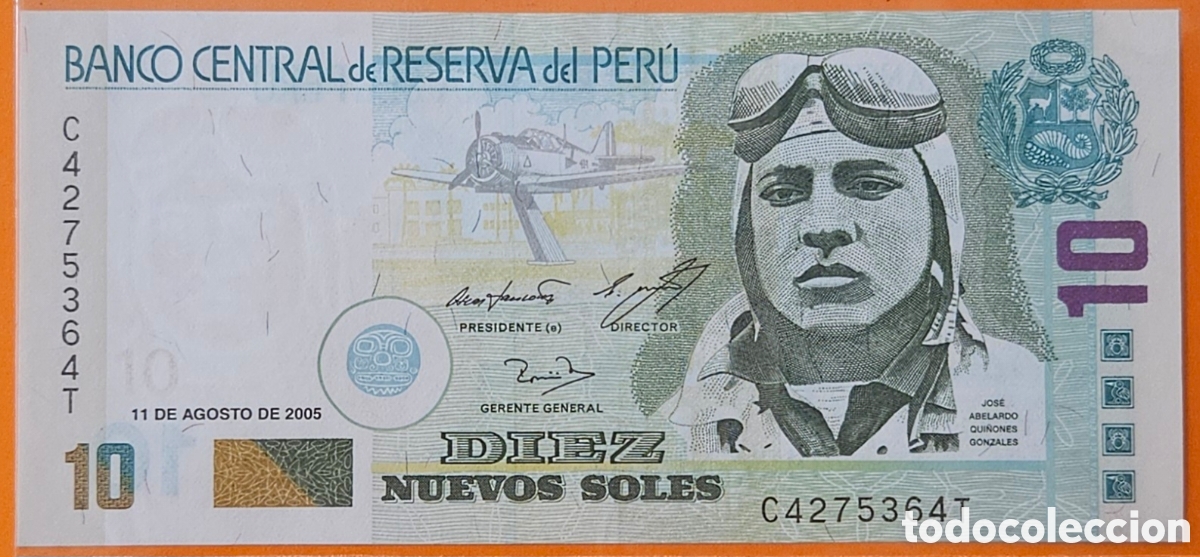International Banknotes: PER&Uacute;, 10 NUEVOS SOLES, 2005. UNC.